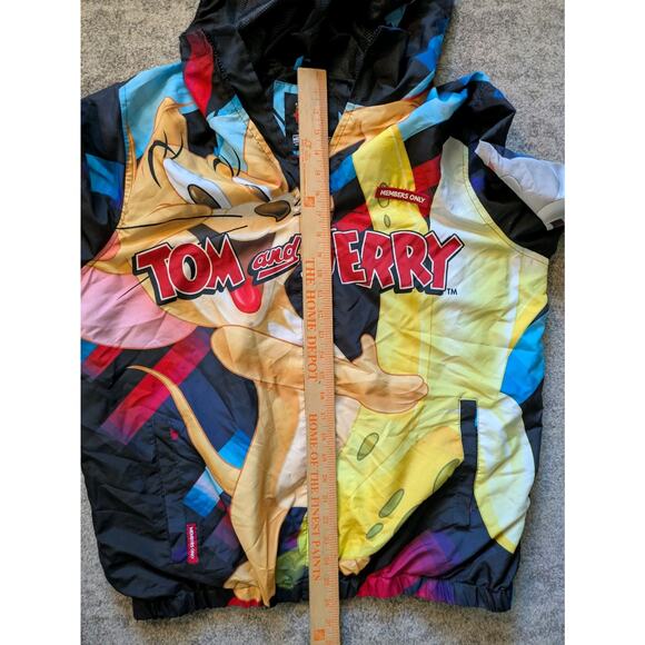 Members Only Tom & Jerry Limited Edition Print Windbreaker Rain Jacket - Large - Picture 16 of 16